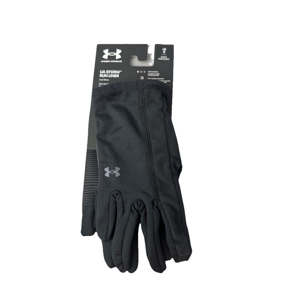 Under Armour‎ Women's Storm Run Liner gloves Touchscreen Compatible size L Black